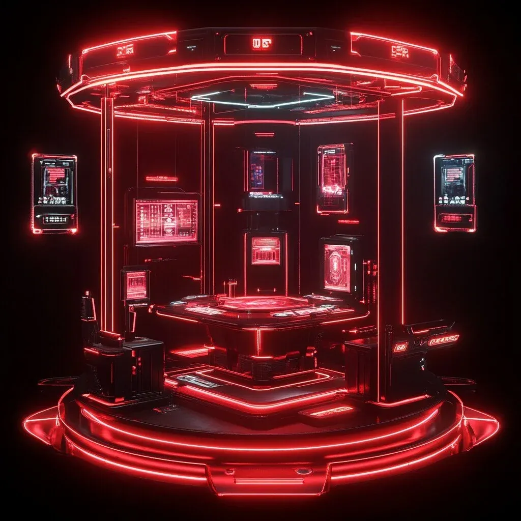Mesa de juego en tonos oscuros