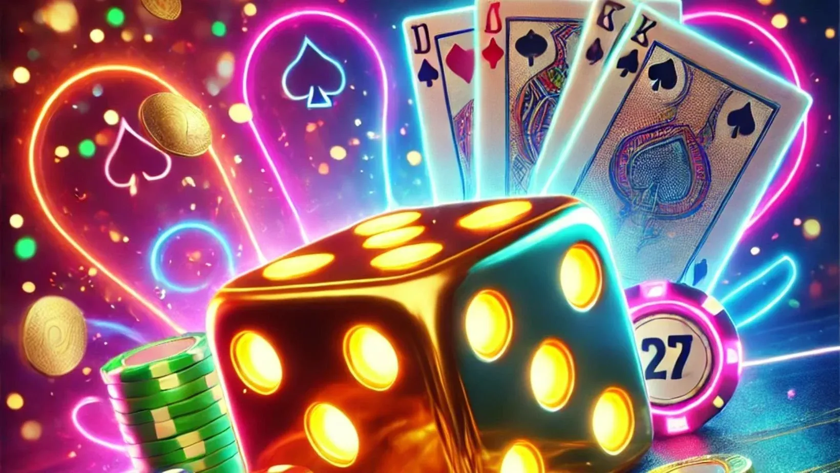 Cartas y ambiente de póker en penumbra